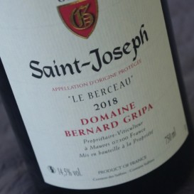 SAINT-JOSEPH Le Berceau ROUGE 2018 (Domaine Gripa)
