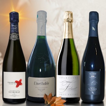 ASSORTED BOX OF 4 BOTTLES OF BLANC DE NOIRS CHAMPAGNE
