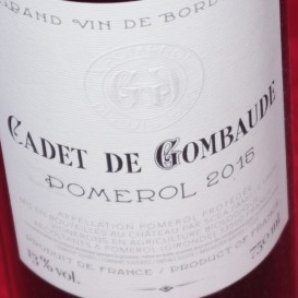 CADET DE GOMBAUDE 2015 (Château Gombaude-Guillot)